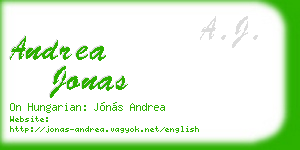 andrea jonas business card