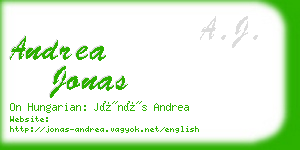 andrea jonas business card